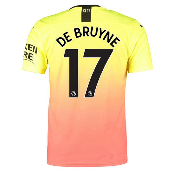 Camiseta Manchester City NO.17 De Bruyne 3ª 2019/20 Naranja